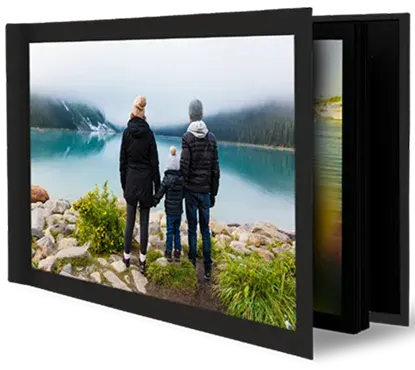 album photo autocollant noir vue couverture