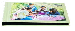 livre photo autocollant vert pastel
